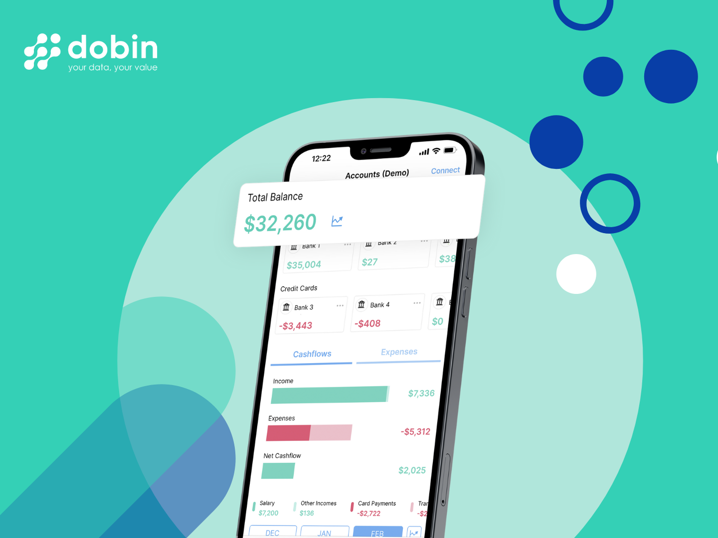 Dobin official launch - accounts screen