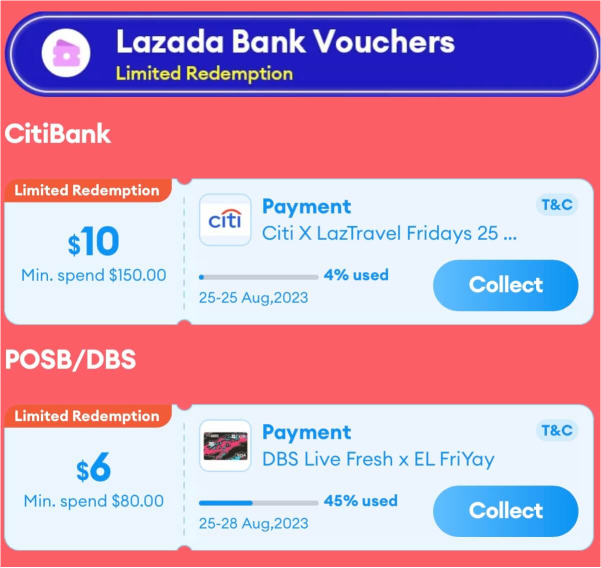 Lazada bank vouchers