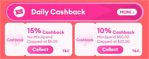 Lazada daily cashback