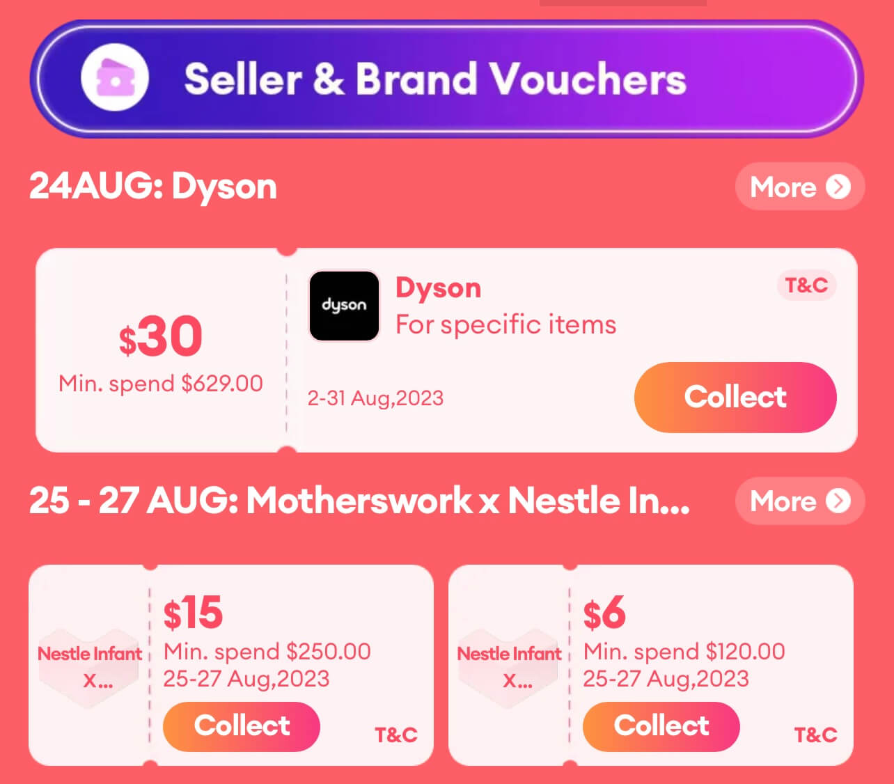Lazada seller and branch vouchers